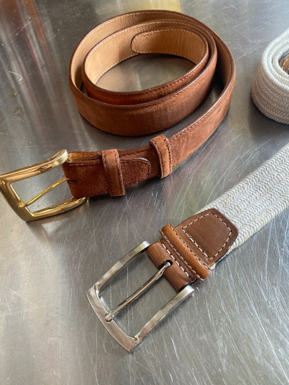 Set of men's belts